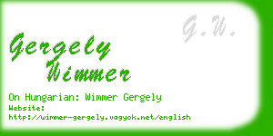 gergely wimmer business card